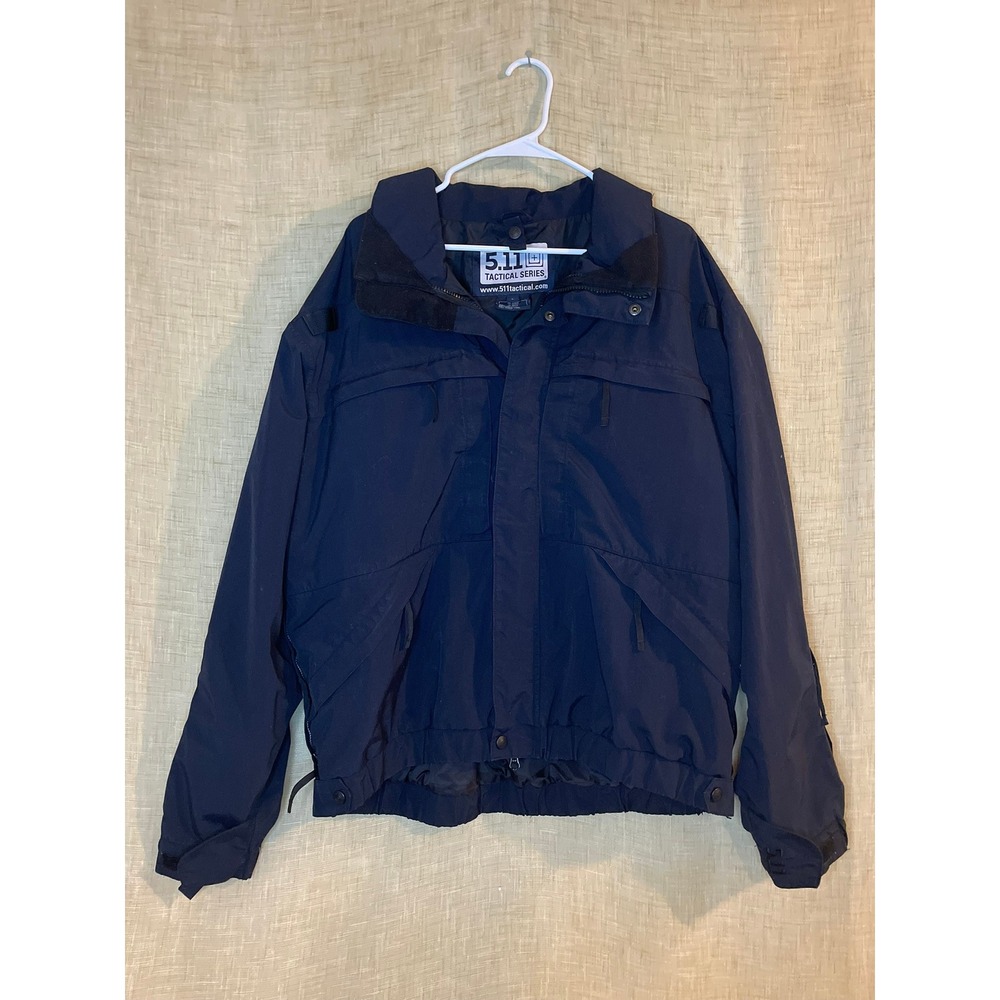 5.11 Tactical Series Jacket Windproof Waterproof Insulated‎ Navy Blue Mens L